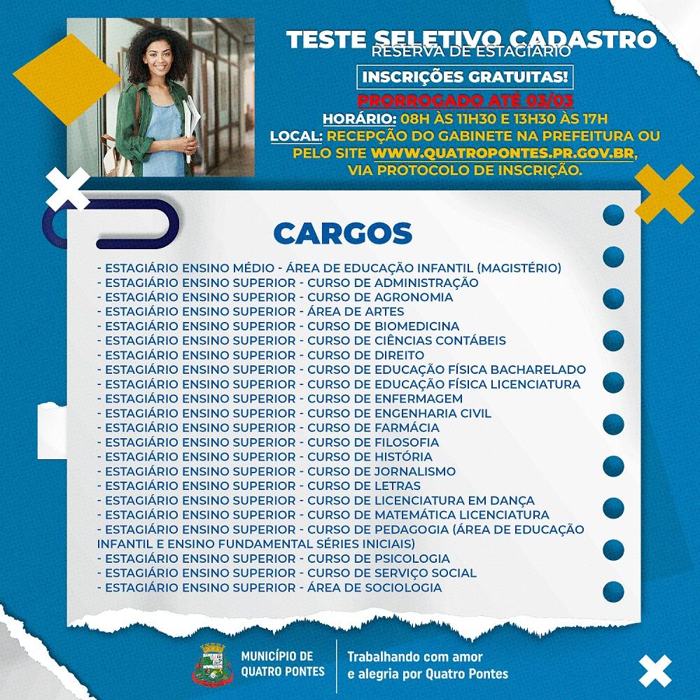 Resta Uma Semana Para Se Inscrever No Teste Seletivo Da Prefeitura Para