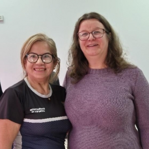 Vice-Presidente Noeli Beatriz Assunção Radtke e Presidente do CAE Claudete Montipó