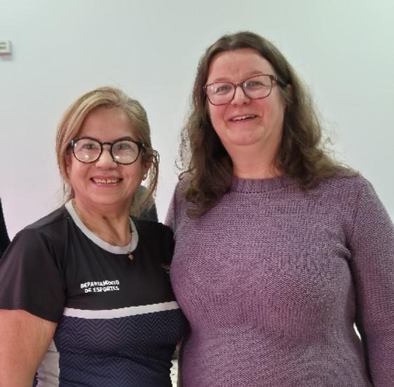 Vice-Presidente Noeli Beatriz Assunção Radtke e Presidente do CAE Claudete Montipó