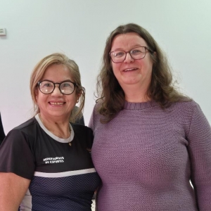 Vice-Presidente Noeli Beatriz Assunção Radtke e Presidente do CAE Claudete Montipó